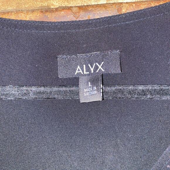 Alyx Black Embellished Flowy Layered Blouse Women's Size Large - Picture 4 of 6